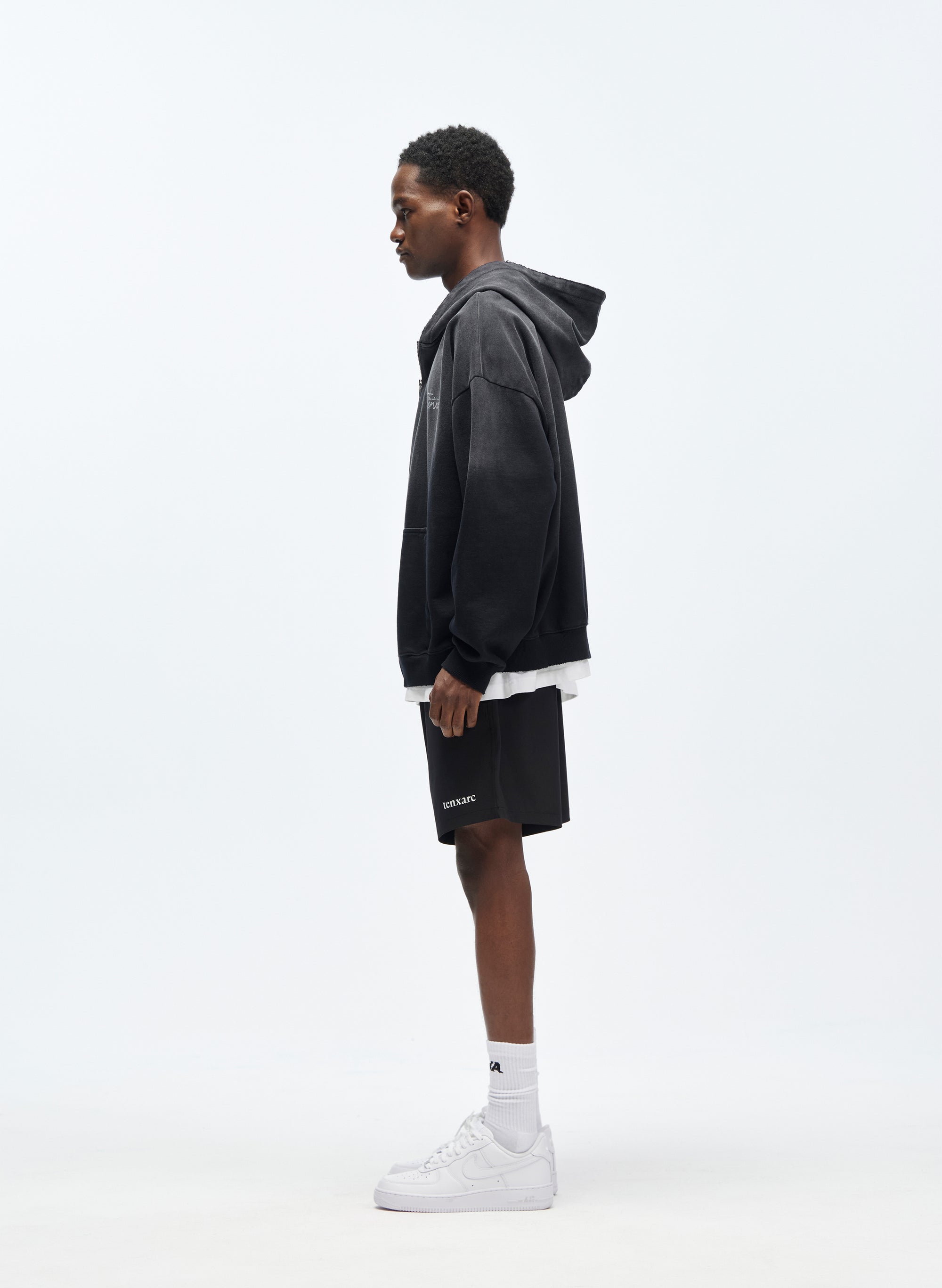 Script Zipped Hoodie